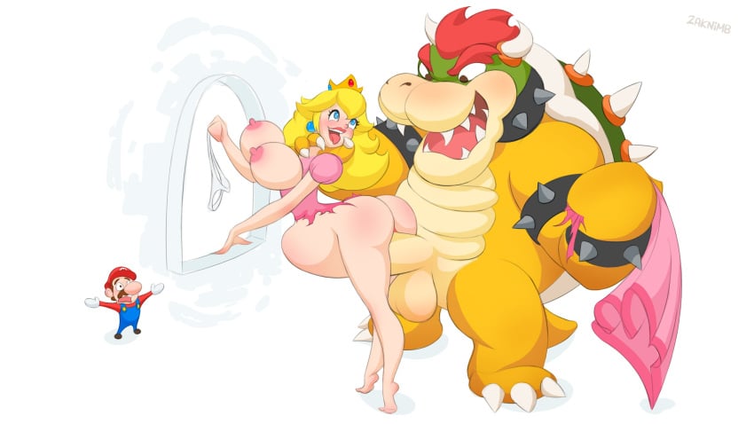 big_ass big_breasts big_penis bottomless bowser breasts_out deep_penetration female hidden hidden_sex huge_cock hyper_penetration hyper_stomach_bulge mario mario_(series) nintendo no_underwear penetration penis princess_peach ripped_clothing sex stomach_bulge topwear zaknimb