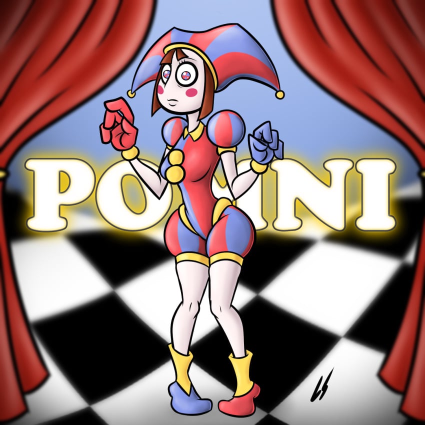 fanart jester lord_sarloc pomni pomni_(the_amazing_digital_circus) the_amazing_digital_circus