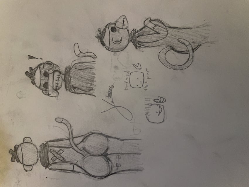 absurd_res anthro artist_request ass epic_games female fortnite genitals haplorhine hi_res humanoid mammal monkey monks_(fortnite) penis primate rear_view scarf side_view signature sock_monkey solo_focus stitch_(sewing) tail yoshis_taxes