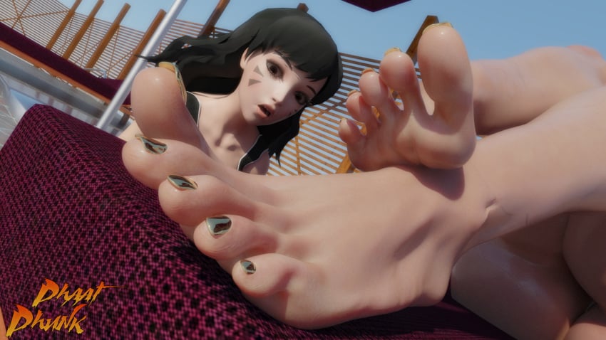 1futa 1girls 3d 3d_(artwork) age_difference barefoot big_ass big_breasts big_feet blender blender_(software) d.va feet foot_fetish foot_focus gold_toenails huge_ass image larger_female long_toenails long_toes mature_female meaty_soles milf overwatch overwatch_2 phaatphunk size_difference smaller_futanari thick thick_ass thick_thighs toenail_polish toenails tracer