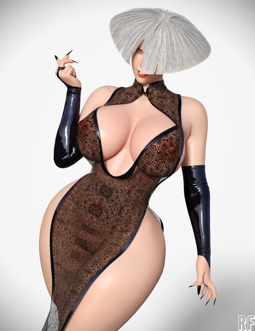 1girls 3d a.k.i. albino asian asian_female ass big_ass big_breasts breasts capcom curvy dress fake_nails female female_only grey_hair high_res image large_breasts light_skin lips long_fingernails looking_at_viewer muscular rude_frog see-through see-through_clothing see-through_dress sharp_fingernails short_hair solo solo_female street_fighter street_fighter_6 thick_thighs white_hair