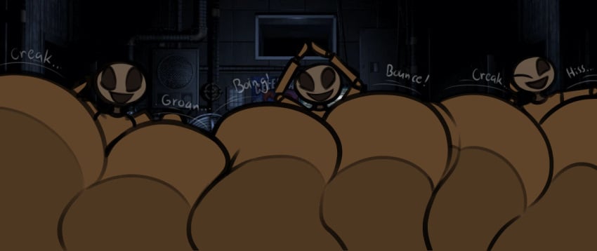 3girls big_breasts breasts breasts_bigger_than_body breasts_bigger_than_head breasts_bigger_than_torso doll female female_only five_nights_at_freddy's five_nights_at_freddy's:_sister_location huge_breasts hyper hyper_breasts minireena multiple_girls nippleless nude puffster3 puffylover1 robot robot_girl shortstack small_but_busty