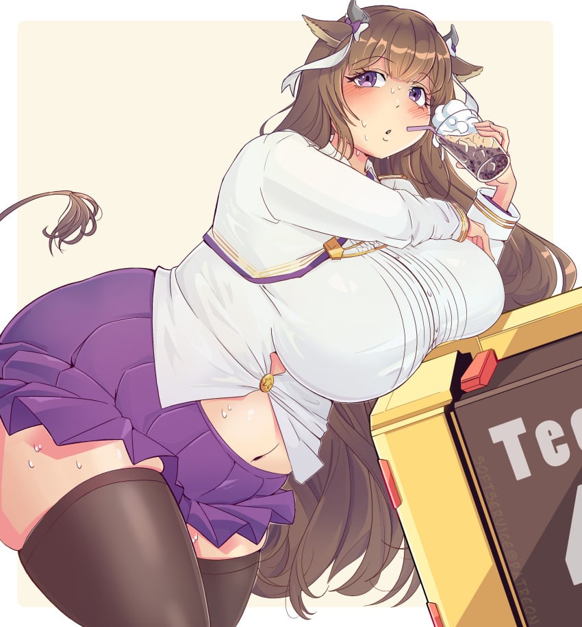 1girls 2022 absurd_res animal_ears animal_horns animal_tail azur_lane breasts brown_hair cow_ears cow_girl cow_horns cow_tail curvaceous curvy female female_focus hips horns huge_breasts kashino_(azur_lane) long_hair purple_eyes softservice solo solo_female solo_focus sweat sweating tail thick_thighs thighhighs thighs voluptuous wide_hips