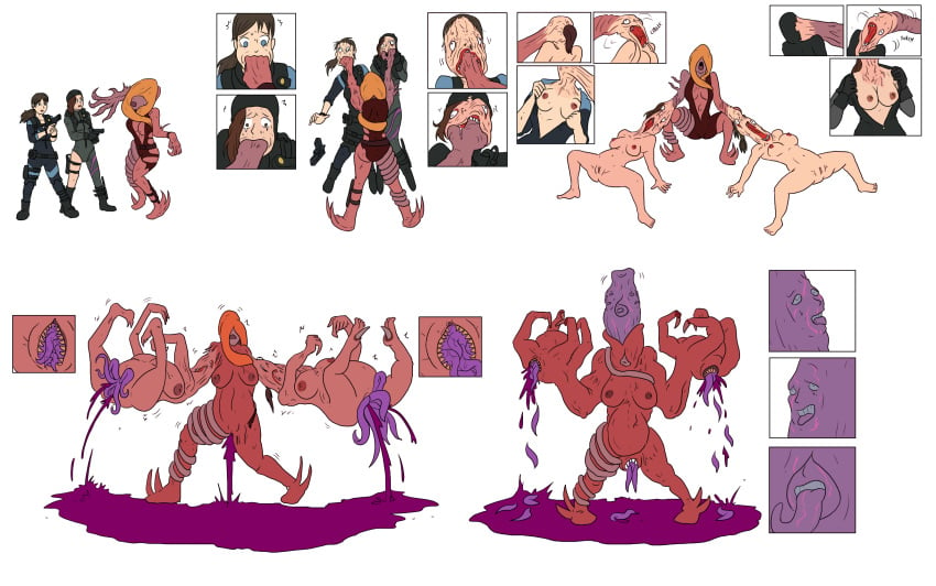 2girls absorption ass_expansion assimilation bodily_fluids bodily_fluids_in_mouth bodily_fluids_in_pussy body_horror breast_expansion breasts clothing conjoined corruption female heatshimmer jessica_sherawat jill_valentine large_breasts long_hair merging monster monsterification mutant mutation nightmare_fuel nightmare_waifu nipples open_mouth penetration pregnant pregnant_female pussy rachel_foley rachel_foley_(ooze) resident_evil resident_evil_revelations skin_color_change spread_legs story_at_source tagme tears thigh_expansion torn_clothes transformation transformation_sequence vagina_dentata what