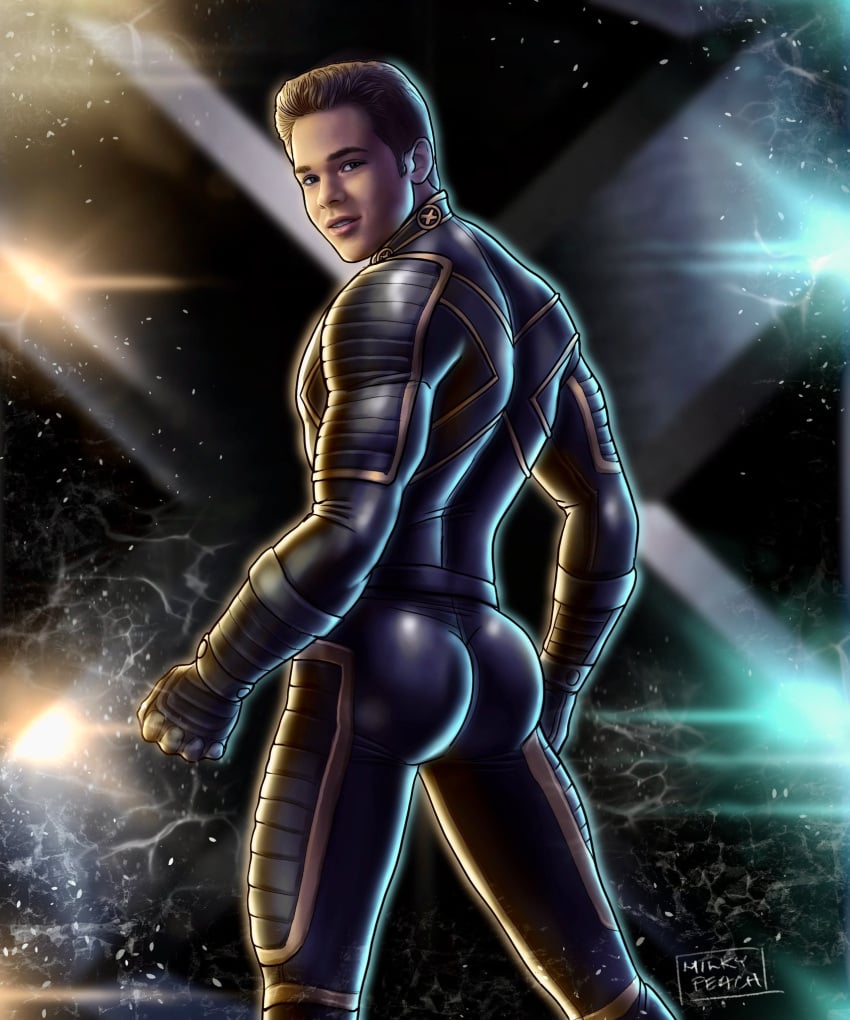 1boy actor ass back_muscles big_ass big_butt bobby_drake bodysuit butt celebrity clothed huge_ass huge_butt human human_only ice_man in_character light-skinned_male light_skin male male_only marvel marvel_comics milkypeach232 muscular muscular_male shawn_ashmore solo x-men x-men_(movie_series) yaoi