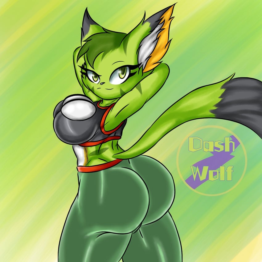 anthro arms_behind_head big_ass big_breasts carol_tea dash_wolf feline female female_protagonist freedom_planet freedom_planet_2 tagme video_games wildcat