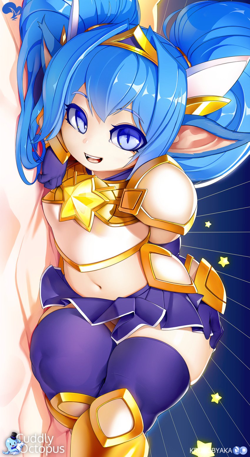 1girls armor ass bed big_ass blue_eyes blue_hair breasts clothing cuddly_octopus dakimakura female female_only gloves hammer high_resolution huge_ass krokobyaka league_of_legends long_ears long_hair looking_at_viewer oerba_yun_fang on_bed paid_reward panties poppy ready_for_sex shortstack skirt small_breasts smile solo solo_female star_guardian_poppy star_guardian_series tagme thick_thighs thighhighs thighs tiara twintails very_high_resolution wide_hips yordle