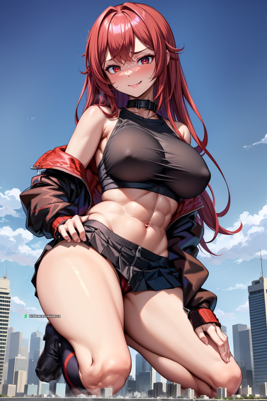 1girls ai_generated anime_style ass bigger_female breasts delinquent feet female female_only giantess gtsdimensionjumper height_difference height_growth hi_res hips huge huge_ass huge_breasts huge_butt human larger_female looking_at_viewer macrophilia microphilia nipples nude oc original original_character pussy red_hair sexy_armpits sexy_pose shrinking solo straight taller_female taller_girl thick_thighs vaginal_penetration voluptuous voluptuous_female wide_hips