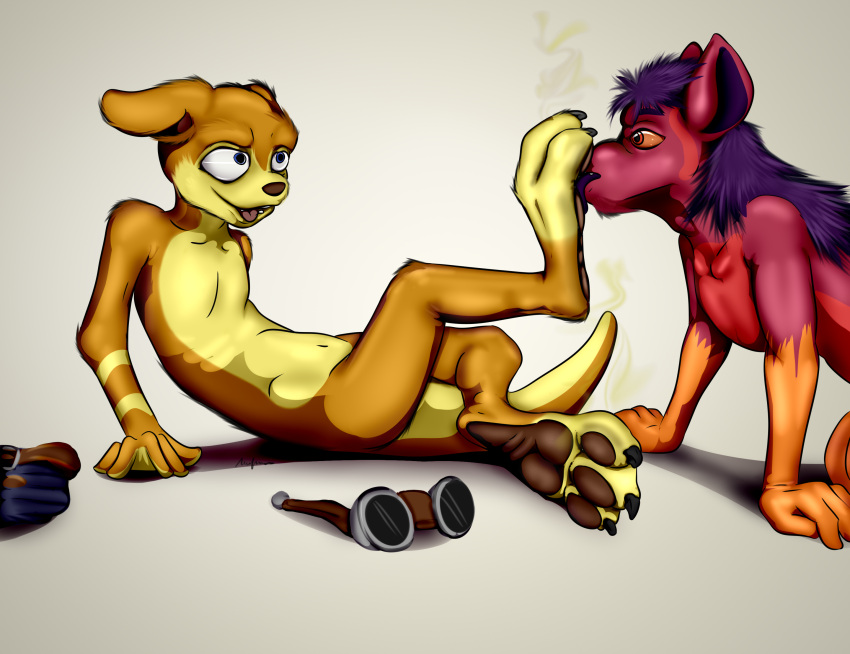 anthro bodily_fluids canid canine canis character_kyro cheesy daxter dirty domestic_dog duo fennec filth foot_fetish fox furry hi_res jak_and_daxter male male/male male_only mammal muffinvinvin musk naughty_dog smelly sony_corporation sony_interactive_entertainment sweat unwashed wolf yiff