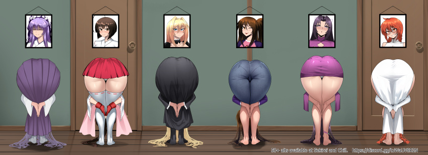 6girls advertisement ahoge alternate_version_available amen_pose angry anklewear ass_focus ass_in_dress ass_peek ass_up asses_row assuming_position aura bangs bangs_between_eyes barefoot bent_over big_ass big_breasts black_coat black_collar black_hair black_socks blonde_hair blue_eyes blue_jeans blush boob_window braided_hair braids brown_eyes brown_hair bubble_ass bubble_butt calves capri_pants cheongsam child_bearing_hips chin_length_hair chinese_dress choker closed_eye closed_eyes collared_dress commission curious cute cute_face dat_ass door doorknob dress evil_smile fair_skin fat_ass feet female_focus female_only fighting_gloves flirty form_fitting frilly_clothing fully_clothed glaring glaring_at_viewer glasses gloves hair_on_floor hair_ornament hair_ribbon hallway hands_together hands_together_elbows_apart hanging_hair harem harem_girl heart_shaped_ass hime_cut huge_ass huge_breasts jeans kazehana kimono kimono_skirt knees_bent large_ass large_breasts lavender_hair lined_up lineup lipstick long_black_hair long_blonde_hair long_braids long_brown_hair long_eyelashes long_hair long_legs long_skirt long_sleeve_shirt long_sleeves lower_body_focus matsu_(sekirei) menacing milf miya_asama multiple_females multiple_girls musubi niflheim_(artist) no_lady_on_twitter_can_recreate_this_(meme) one_eye_closed onee-chan open_mouth orange_hair panties pants panty_peek pawg picture_frame picture_on_wall pleated_skirt pocket ponytail portrait portrait_(object) portraits pose praise_da_booty_(meme) prayer_hands praying presenting presenting_hindquarters purple_dress purple_eyes purple_hair purple_skirt pussy_print red_eyes red_hair red_skirt ribbon round_ass round_butt round_glasses sekirei short_skirt shoulderless_dress shrine_maiden side_ponytail smile smiling smiling_at_viewer smiling_face socks spankable_ass split_dress standing sticking_out_tongue tagme take_your_pick teasing thick thick_ass thick_thighs thigh_gap thigh_socks thigh_squish thighhighs tight_clothing tight_dress tight_pants tiny_skirt tongue tongue_out toothy_smile traditional_clothes tsukiumi tsundere underwear uzume_(sekirei) voluptuous voluptuous_female white_dress white_panties white_topwear wide_ass wide_hips wooden_floor