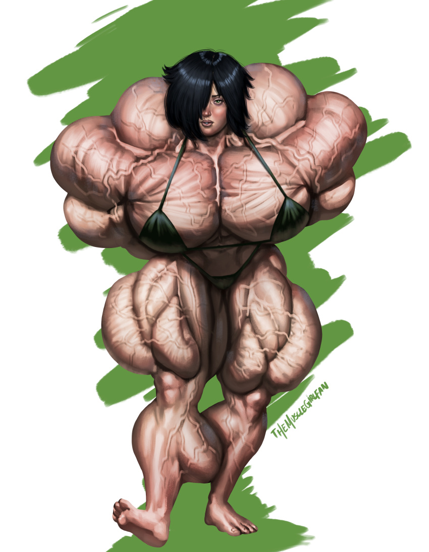 1girls barefoot bikini bodybuilder extreme_muscles feet hands_behind_back hyper_muscles kuroki_tomoko leaning_forward muscles muscular muscular_female muscular_legs muscular_thighs pecs realistic the-muscle-girl-fan veins veiny_muscles watashi_ga_motenai_no_wa_dou_kangaetemo_omaera_ga_warui!