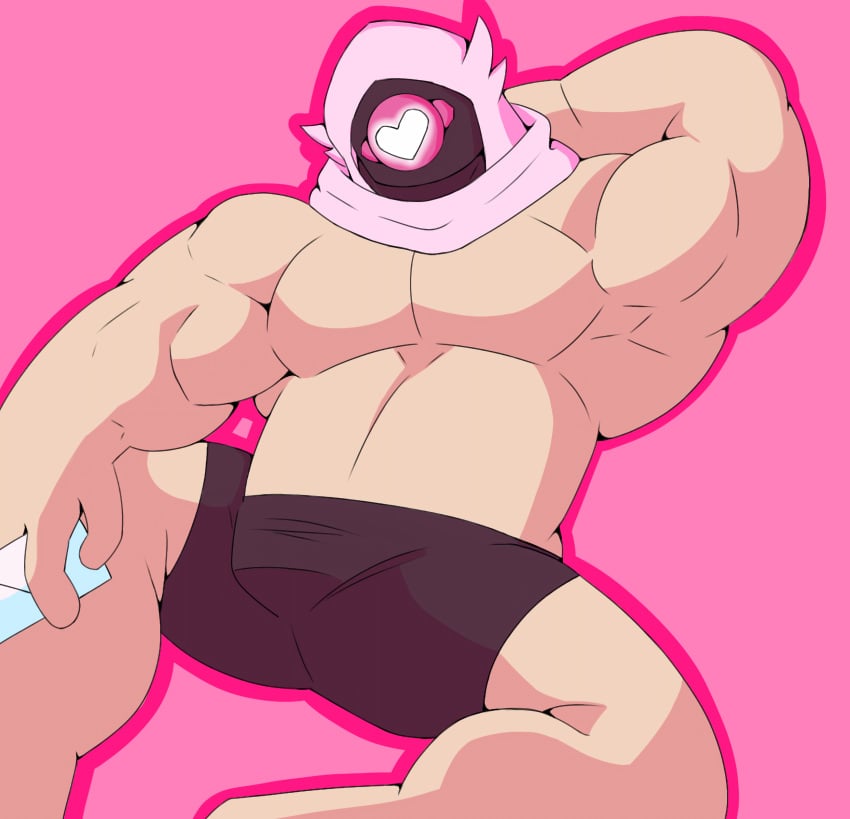 1boy accelerator_(tds) artist_request bara big_pecs bulge bulge_through_clothing cupid_accelerator mostly_nude official_alternate_costume pecs roblox roblox_game robloxian solo source_request tagme tower_defense_simulator