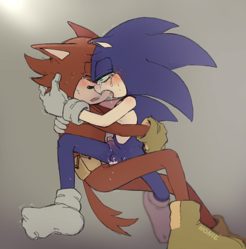 anal balls cum cum_in_ass custom_character_(sonic_forces) gay nonie penis socks sonic_(series) sonic_the_hedgehog tears