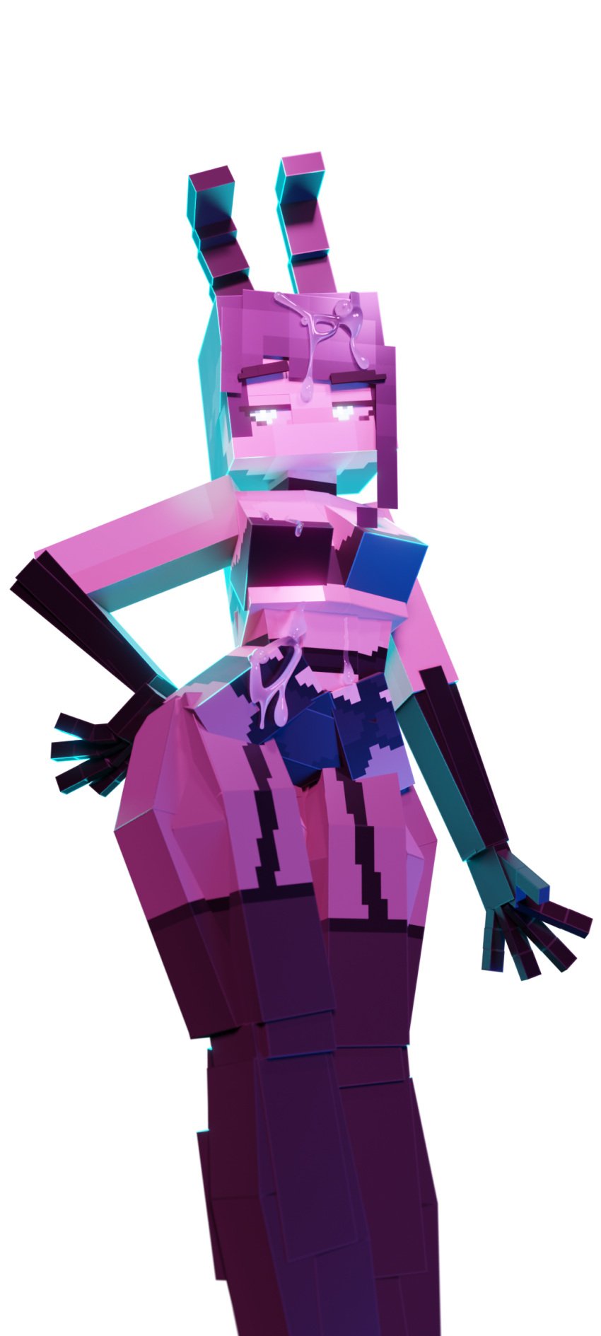 1girls 1thekeks 1thekeks_(duobin) 3d 3d_(artwork) blender blender_cycles blue_eyes bra breasts bunny_ears cum cum_on_face cum_on_hair cum_on_stomach duobin garter_belt gloves glowing_eyes hourglass_figure legwear medium_breasts mine-imator minecraft minecraft_trailer_edges_highlights open_eyes original_character purple_hair underwear wide_hips