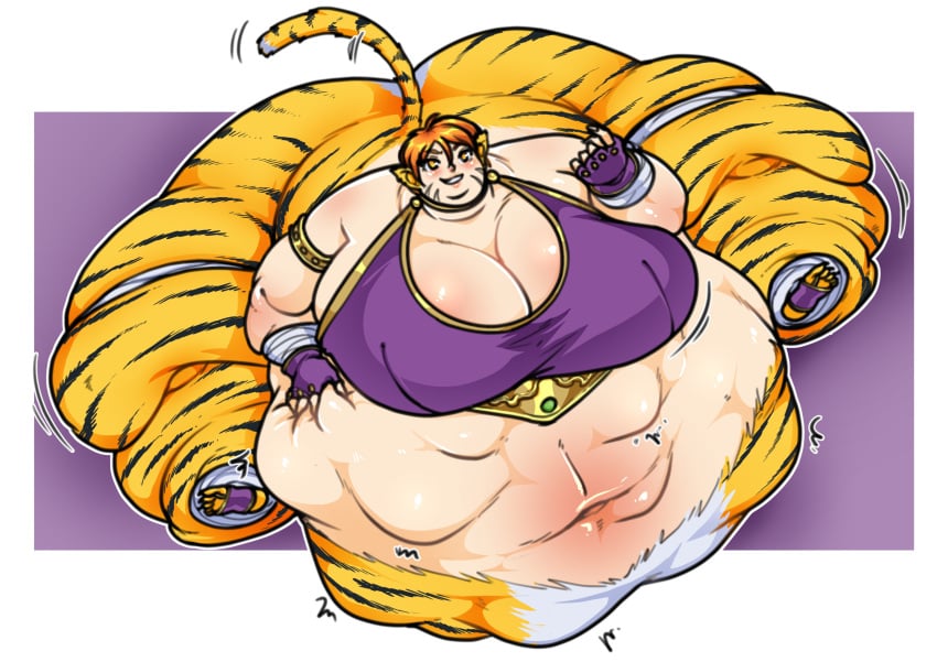 ass_bigger_than_body ass_bigger_than_breasts ass_bigger_than_head ass_bigger_than_torso bbw beckoning belly_bigger_than_body belly_bulge breasts_bigger_than_head breasts_bigger_than_torso breath_of_fire breath_of_fire_ii capcom cat_ears cat_girl ecchipandaa fat_ass fat_belly fat_breasts fat_legs feline female huge_ass huge_belly huge_breasts huge_legs immobile katt_(breath_of_fire) mass_vore massive_ass massive_belly massive_breasts multiple_prey purple_top soft_vore ssbbw stretched_clothes striped_fur top_down_view vore vore_belly weight_gain