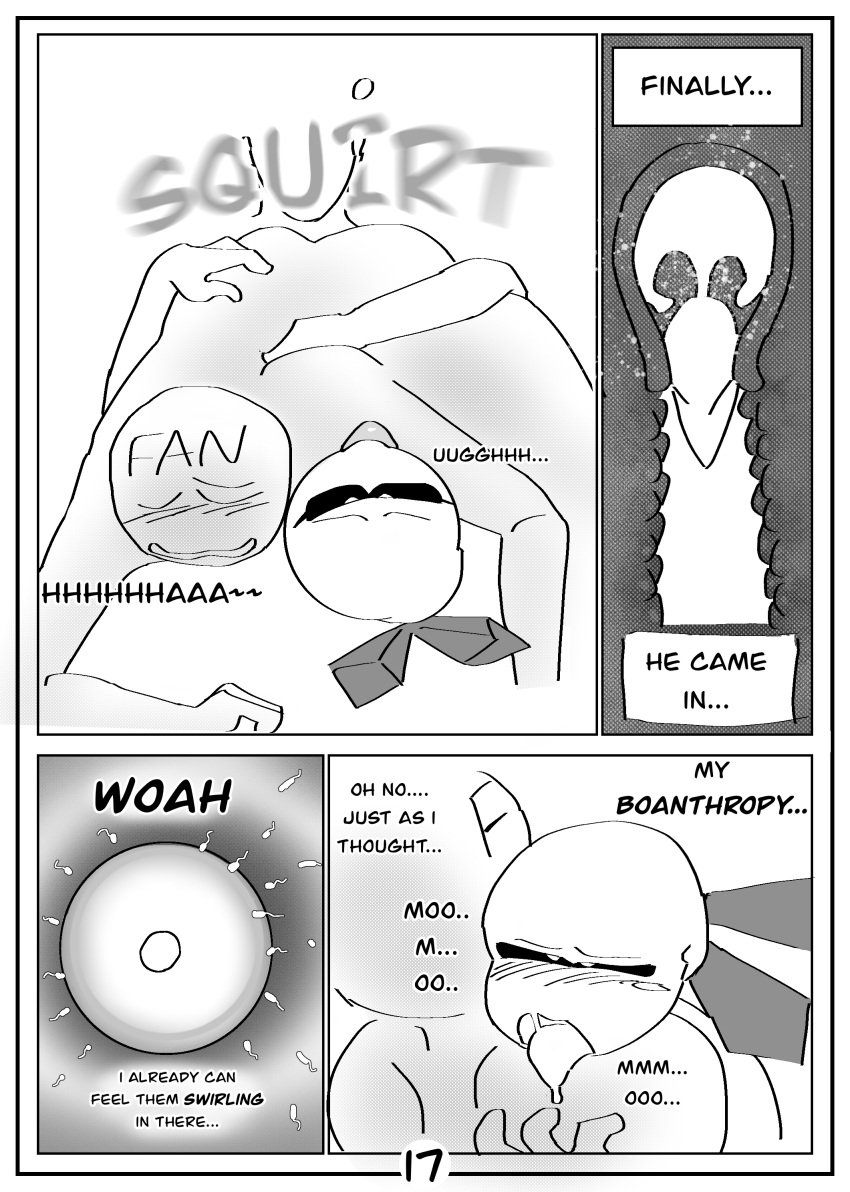 black_and_white comic comic_page cowshi cum_in_uterus english english_text impregnation ovum sperm_cell tagme xploshi_(character)