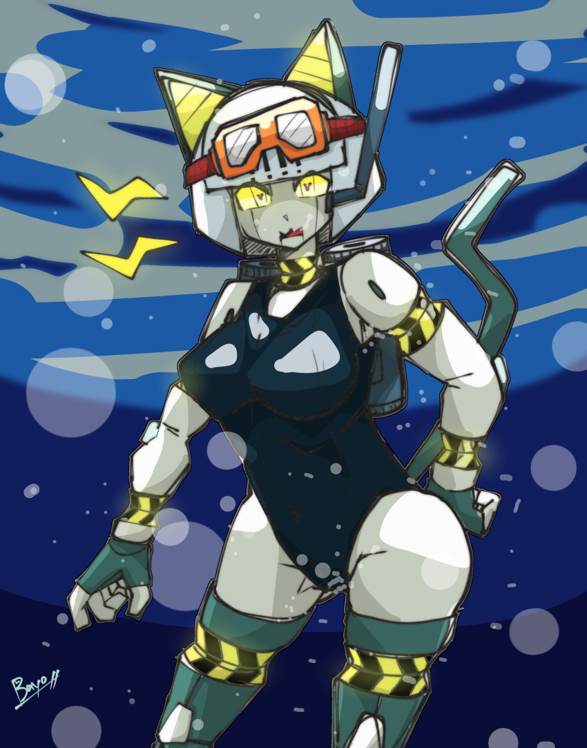 bayonetto female looking_at_viewer robo-fortune robot robot_girl skullgirls underwater video_games