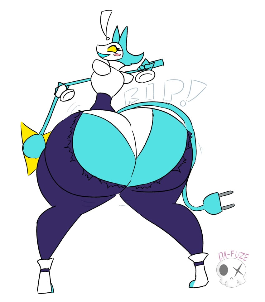 1girls ass ass_bigger_than_head ass_expansion ass_focus ass_inflation big_ass bottom_heavy butt_expansion color colored da-fuze deltarune edited expansion fat_ass female fetish flat_colors furry growth huge_ass hyper hyper_ass inflation panties pear_shaped ripped_clothing solo tasque_manager_(deltarune)