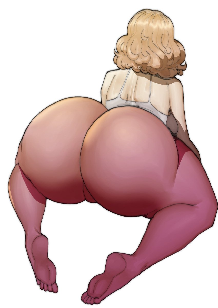 1girls areolae ass ass_focus ass_shot atlus back back_view breasts brown_eyes brown_hair bubble_butt doublehero female haru_okumura hi_res hips huge_ass huge_breasts large_areolae large_breasts light-skinned_female light_skin megami_tensei nipples persona persona_5 short_hair tank_top thick_thighs thighs top_lift wide_hips yoga_pants