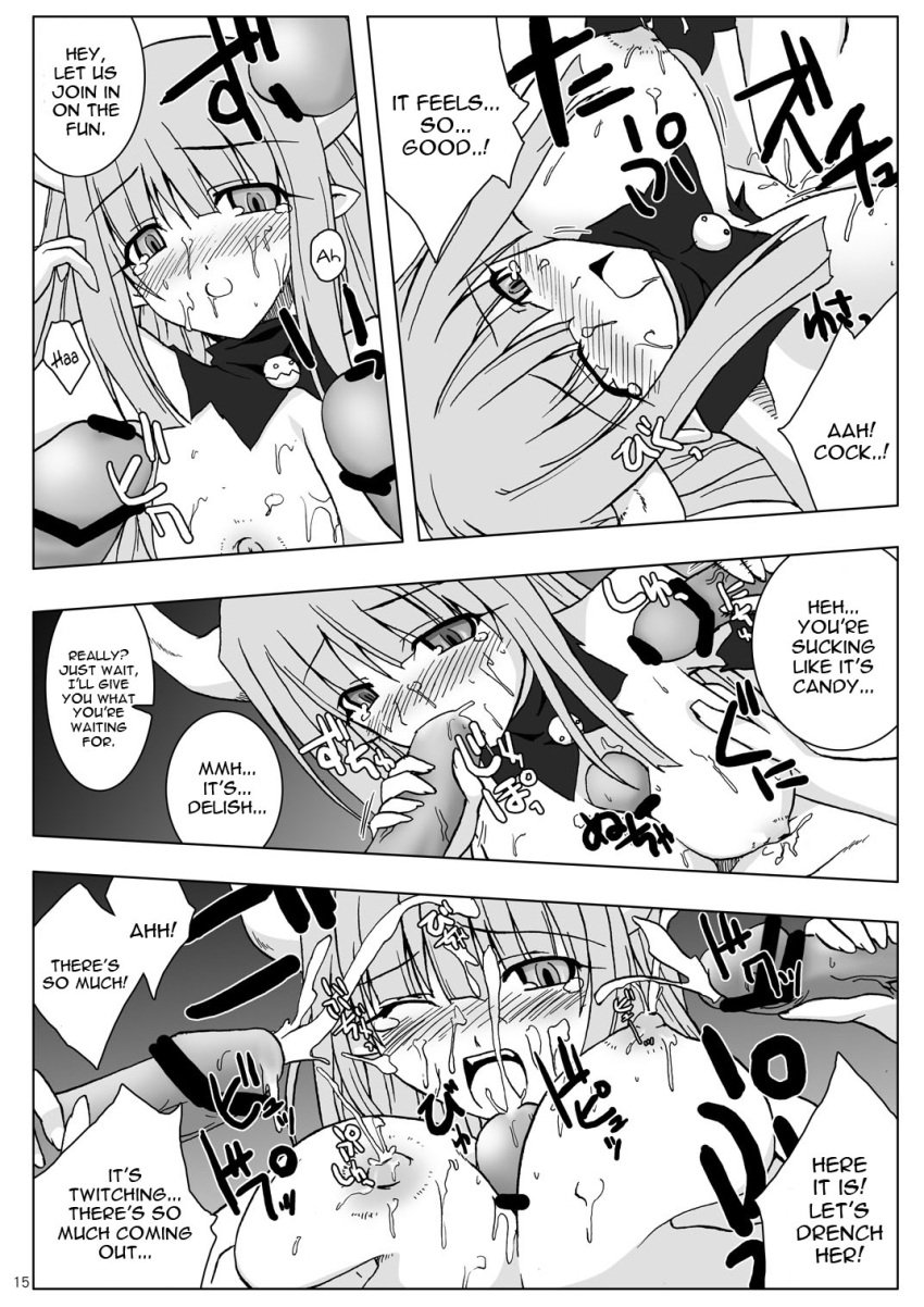 blowjob breasts disgaea doujin groping groping_breasts lactating lactation large_breasts multiple_penises nippon_ichi_software penis succubus succubus_(disgaea) warrior_(disgaea) yamaura_tamaki