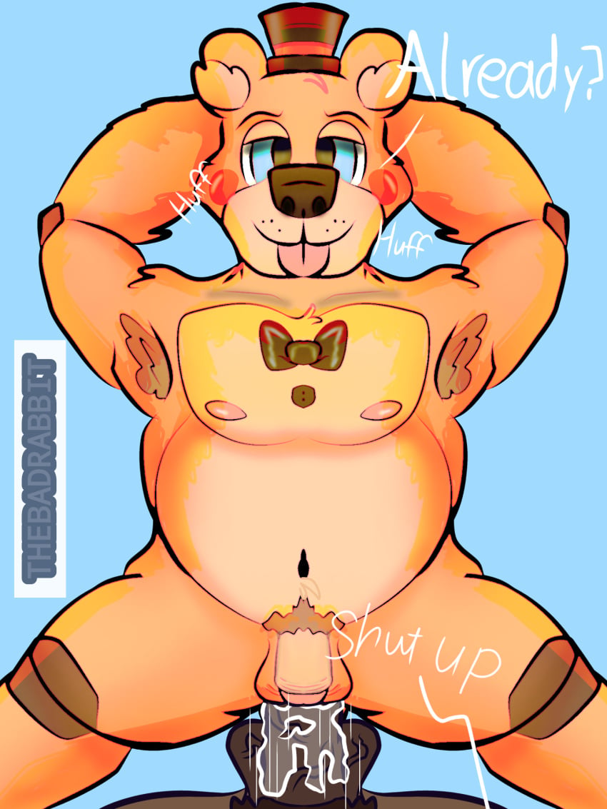 bear bowtie digital_drawing_(artwork) digital_media_(artwork) fat five_nights_at_freddy's five_nights_at_freddy's_2 fnaf gay gay_male gay_sex hat huge_cock precum scott_cawthon tagme_(artist) toy_freddy toy_freddy_(fnaf) withered_freddy