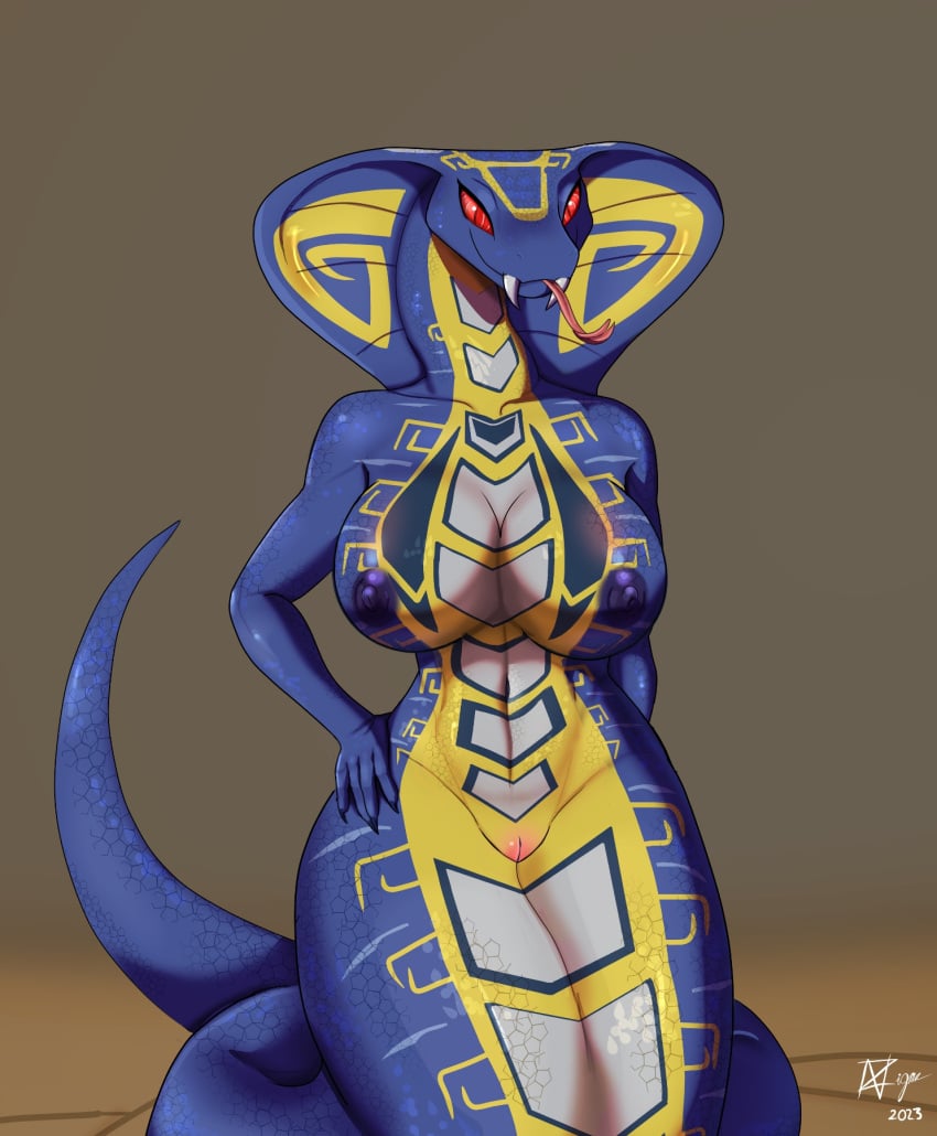 animal_humanoid anthro apode big_breasts blue_body breasts cobra draconcopode fangs female forked_tongue genitals hand_on_hip hi_res humanoid hypnobrai lamia legless lego living_tail markings naga ninjago nitriumzigma nude pussy red_eyes reptile reptile_humanoid rise_of_the_snakes_(ninjago) rule_63 scalie scalie_humanoid serpentine serpentine_(ninjago) skales_(ninjago) snake snake_eyes snake_hood snake_humanoid solo tail teeth thick_naga_hips tongue unusual_anatomy unusual_tail