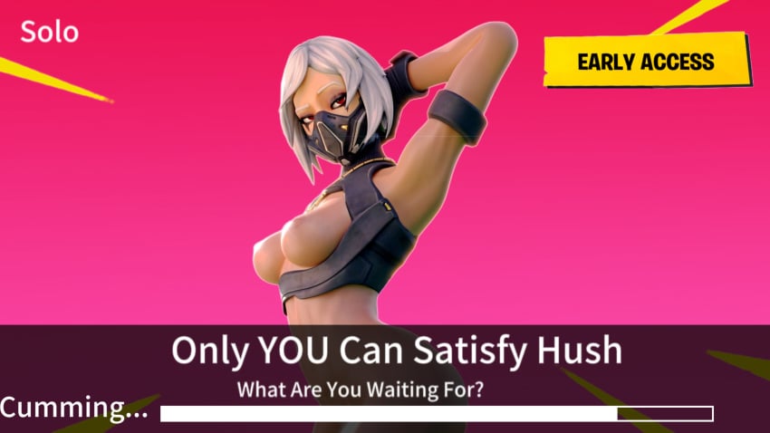 armpits arms_up breasts fortnite hush_(fortnite) loading_screen looking_at_viewer sixser