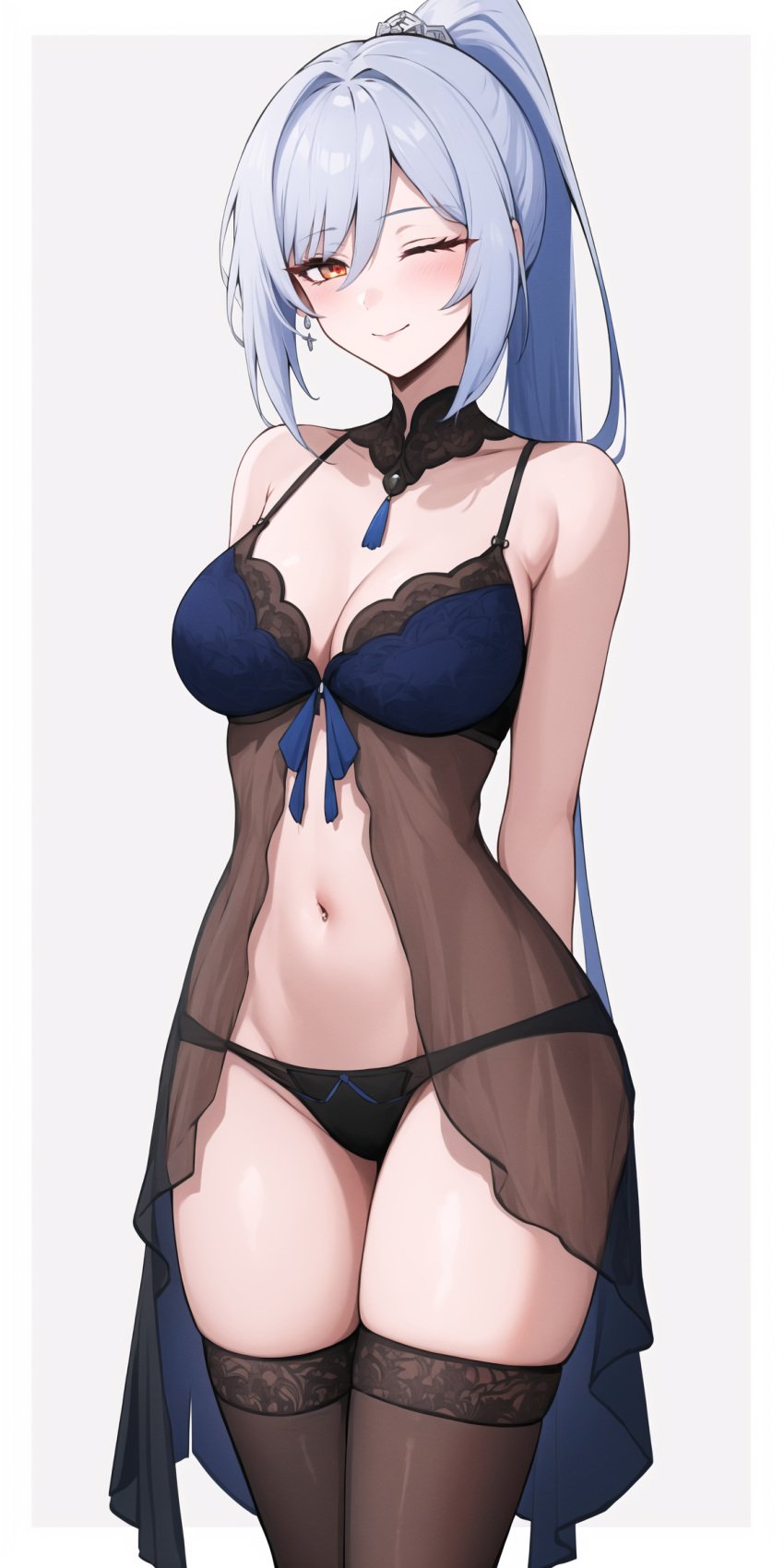 ai_generated babydoll breasts female honkai:_star_rail jingliu_(honkai:_star_rail) large_breasts lunarheron