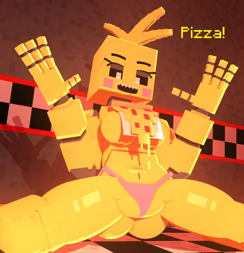 3d 3d_(artwork) big_breasts bird breasts chicken coresvoid curvy curvy_body curvy_female curvy_figure digital_media_(artwork) female female_only five_nights_at_freddy's five_nights_at_freddy's_2 fnaf happy lactating machine mine-imator minecraft pizza pizza_slice robot scottgames sharp_teeth simple_background smooth_skin thick_thighs thighs toy_chica_(fnaf) toy_chica_(love_taste) yellow_body yellow_hair