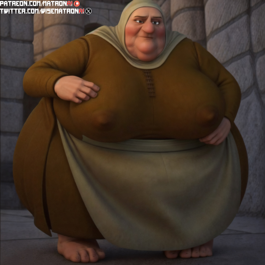 1girls 4k ai_generated areola areolae bbw belly belly_button big_belly elderly_female elderly_lady_(pil’s_adventures) feet female female_only gilf granny highres huge_breasts huge_hips large_breasts large_nipples massive_thighs matronai_(artist) medival obese obese_female old older_female overweight overweight_female patreon patreon_username pil's_adventures pinup solo solo_female solo_focus ssbbw stable_diffusion thick_thighs thighs twitter_username wide_hips