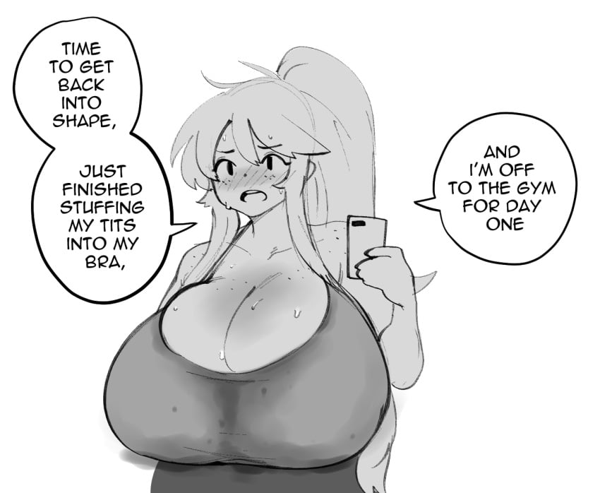 1girls big_breasts breasts cleavage dmxwoops doodle female female_focus female_only giant_breasts gigantic_breasts huge_breasts large_breasts massive_breasts tagme text