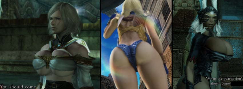 3d ashelia_b'nargin_dalmasca ass barely_contained big_ass big_breasts bimbo bimbofied blonde_hair breasts final_fantasy final_fantasy_xii fran game_mod gigantic_breasts hips huge_ass huge_breasts huge_hips huge_thighs large_ass large_breasts mod penelo thick_thighs thighs thong underboob viera white_hair wide_hips