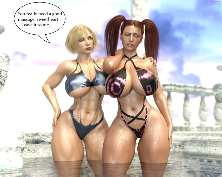 2girls 3d ash_(death_kahn) ass athletic athletic_female big_ass big_breasts boxing/wrestling_beauties_universe breasts bust busty candice_vixen chest curvaceous curvy curvy_figure digital_media_(artwork) dreamcandice female female_focus hips hourglass_figure huge_ass huge_breasts human large_ass large_breasts legs light-skinned_female light_skin mature mature_female original_character original_characters slim_waist thick thick_hips thick_legs thick_thighs thighs voluptuous waist wide_hips