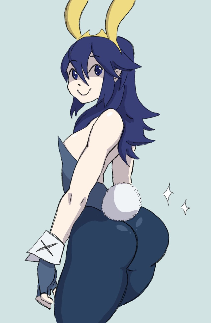 1girls alternate_costume ass big_ass breasts bunny_ears bunny_girl bunnysuit female female_only fire_emblem fire_emblem_awakening lucina_(fire_emblem) nintendo sian_nyan solo sparkles