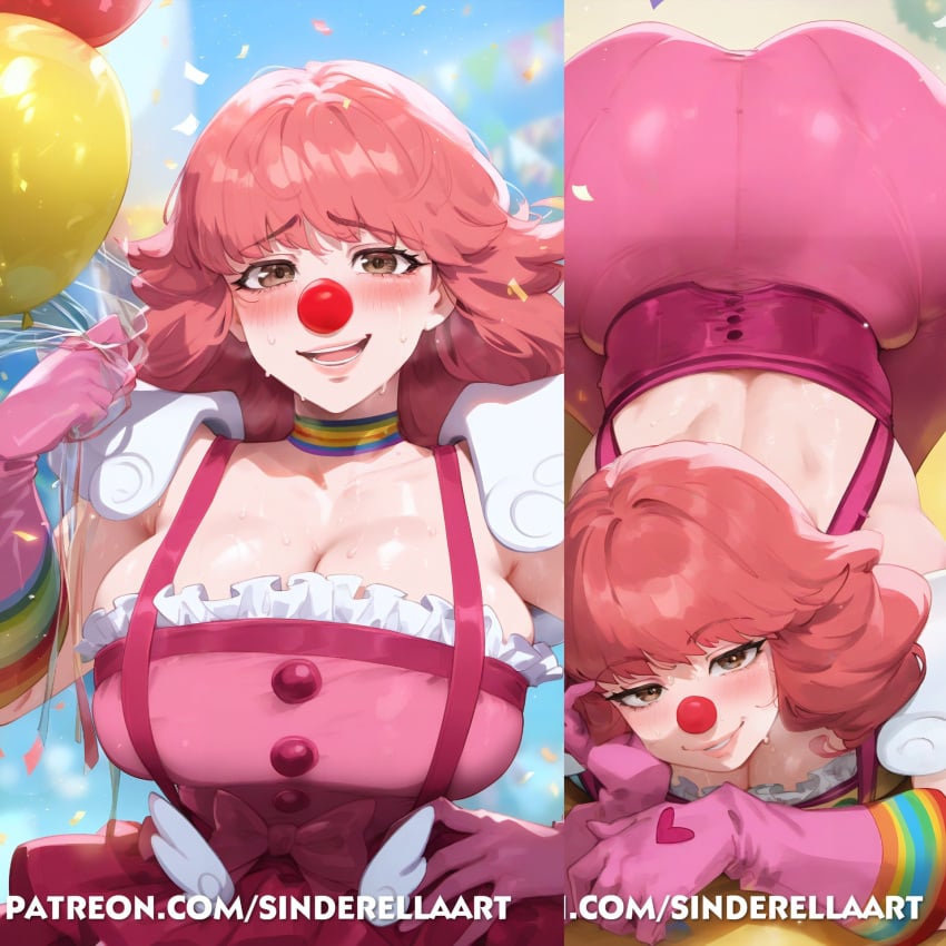 ai_generated ass_bigger_than_head big_breasts big_breasts big_butt birthday birthday_party breasts_bigger_than_head busty clown clown_girl commission female geiru_toneido gyakuten_saiban gyakuten_saiban heavenly_ass huge_ass huge_breasts large_ass large_breasts party patreon patreon_url patreon_username pawg public sinderellaart thick thick_ass thick_legs thick_thighs voluptuous voluptuous_female