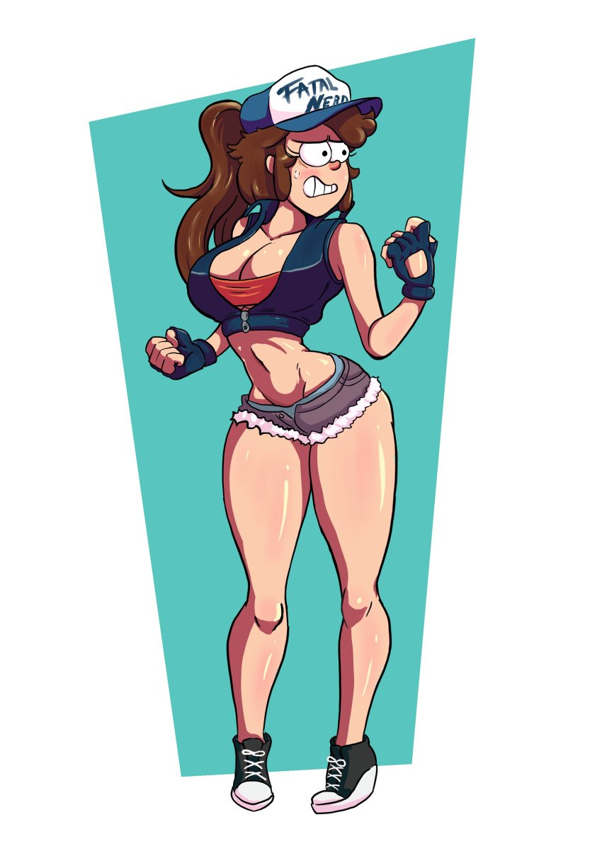 dipper_pines female_dipper gearfou genderswap_(mtf) gravity_falls huge_ass huge_breasts king_of_fighters midriff navel rule_63 snk snk_heroines:_tag_team_frenzy tagme tall terry_bogard thick_lips thick_thighs wide_hips