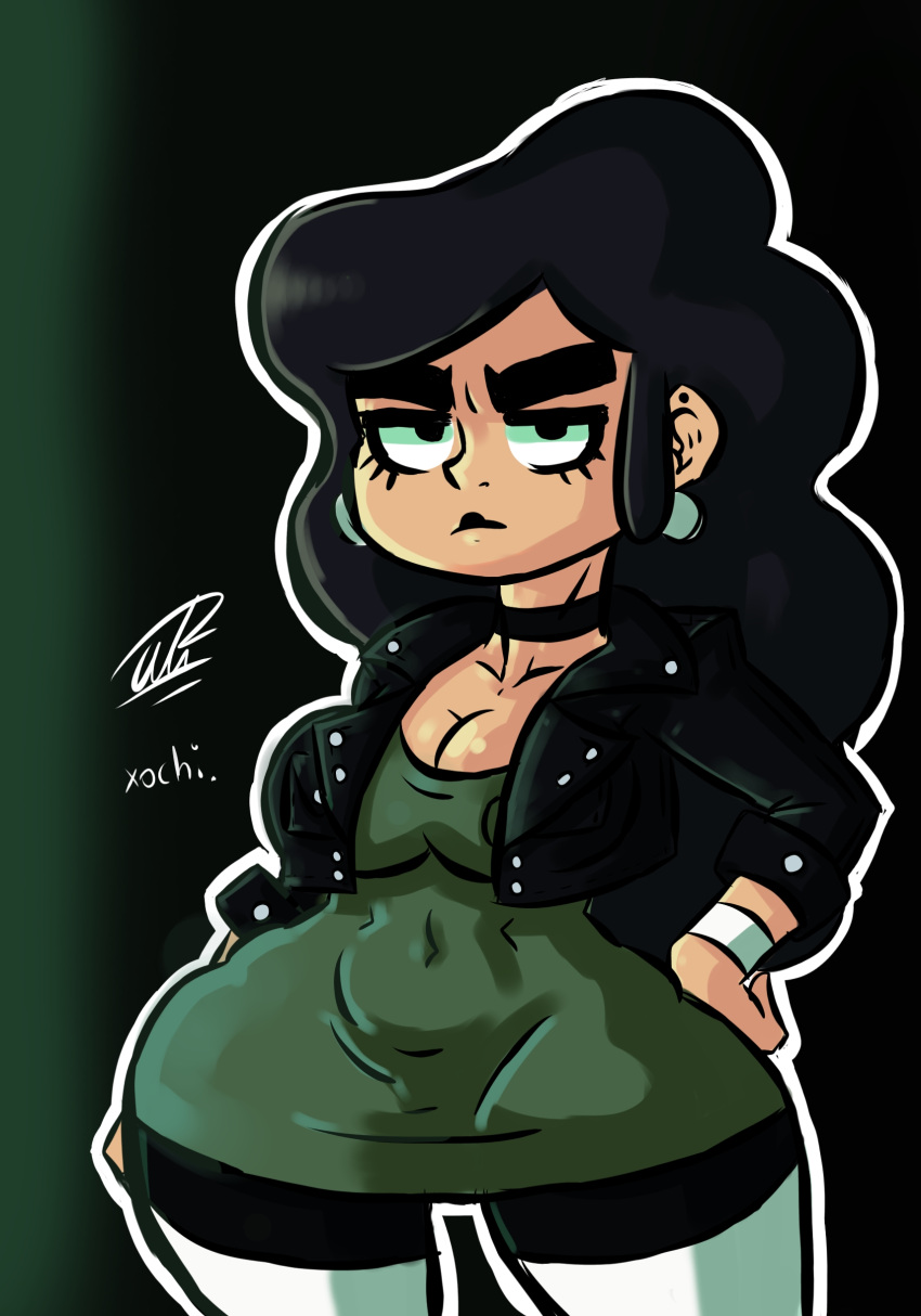 1girls abdominal_bulge boobs cartoon_network dark-skinned_female female female_only hourglass_figure human latina mexican penicilino123 pepitocuario123 shortstack thick_thighs thighs victor_and_valentino wide_hips xochi_jalapeno