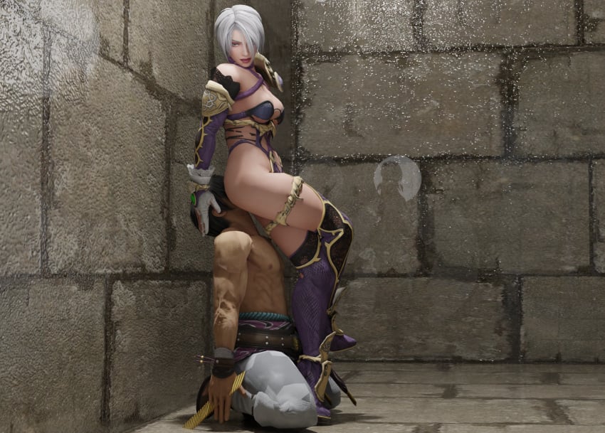 1boy 1girls 3d 3d_(artwork) blender blender_(software) dominant_female domination facesit facesitting female femdom femdomgamer humiliation isabella_valentine maxi_(soul_calibur) neo0utsider soul_calibur trampledgamer