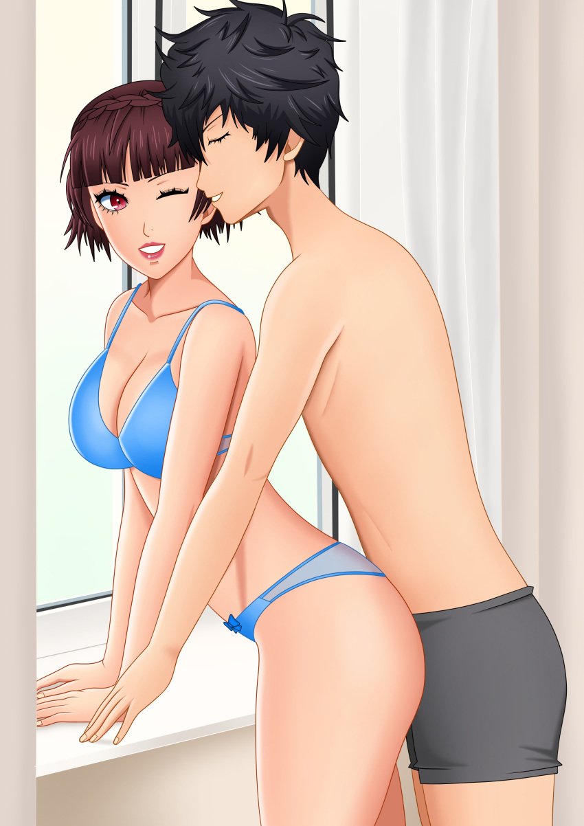 atlus breasts female makoto_niijima male persona persona_5 ren_amamiya rrl0215 tagme white_skin