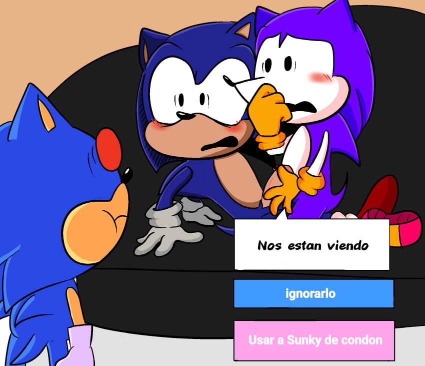 ankifun blush episode erection exe_(revie) faker_(revie) genitals gloves kneeling masturbation meme mobian_(species) mobile_game_ad needlemouse_(character) needlemouse_(series) open_mouth penis red_eyes sarah_henderson_(needlemouse) shocked shocked_expression sonic.exe_(series) sonic_(series) sonic_the_hedgehog sonic_the_hedgehog_(series) spanish_text sunky.mpeg text white_fur