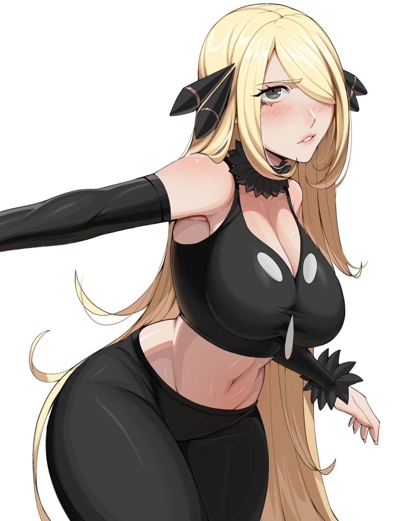 1girls 2023 2d adult adult_female big_breasts black_bra black_pants black_sports_bra blonde blonde_female blonde_hair blonde_hair_female blush bojinkoo bra breasts cleavage clothed clothed_female clothing cosita_art curvy curvy_figure cynthia_(pokemon) detached_sleeves female female_only fit fit_female fur_collar grey_eyes hair_ornament hair_over_one_eye human human_female human_only large_breasts leaning leaning_forward long_hair looking_at_viewer midriff milf navel nintendo no_sex pants pokémon pokemon pokemon_champion pokemon_dppt realistic_breast_size realistic_proportions simple_background solo solo_female sports_bra straight_hair thick_thighs thighs voluptuous voluptuous_female wavy_hair white_background workout_clothes