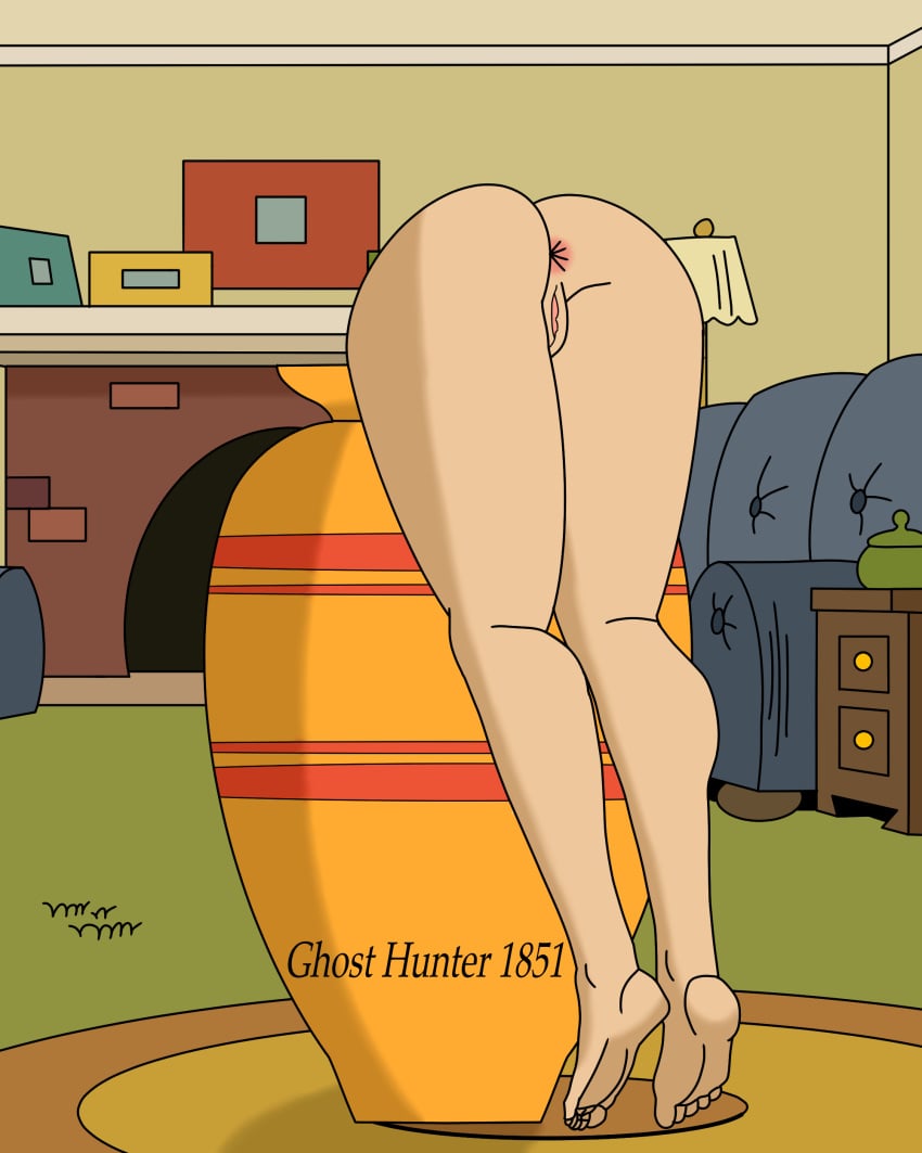 1girls anus anus_peek ass ass_bigger_than_head barefoot bubble_ass bubble_butt commentary_request female female_only ghosthunter1851(artist) huge_ass huge_thighs lori_loud stuck stuck_in_object the_loud_house vase wide_hips wilson_perez