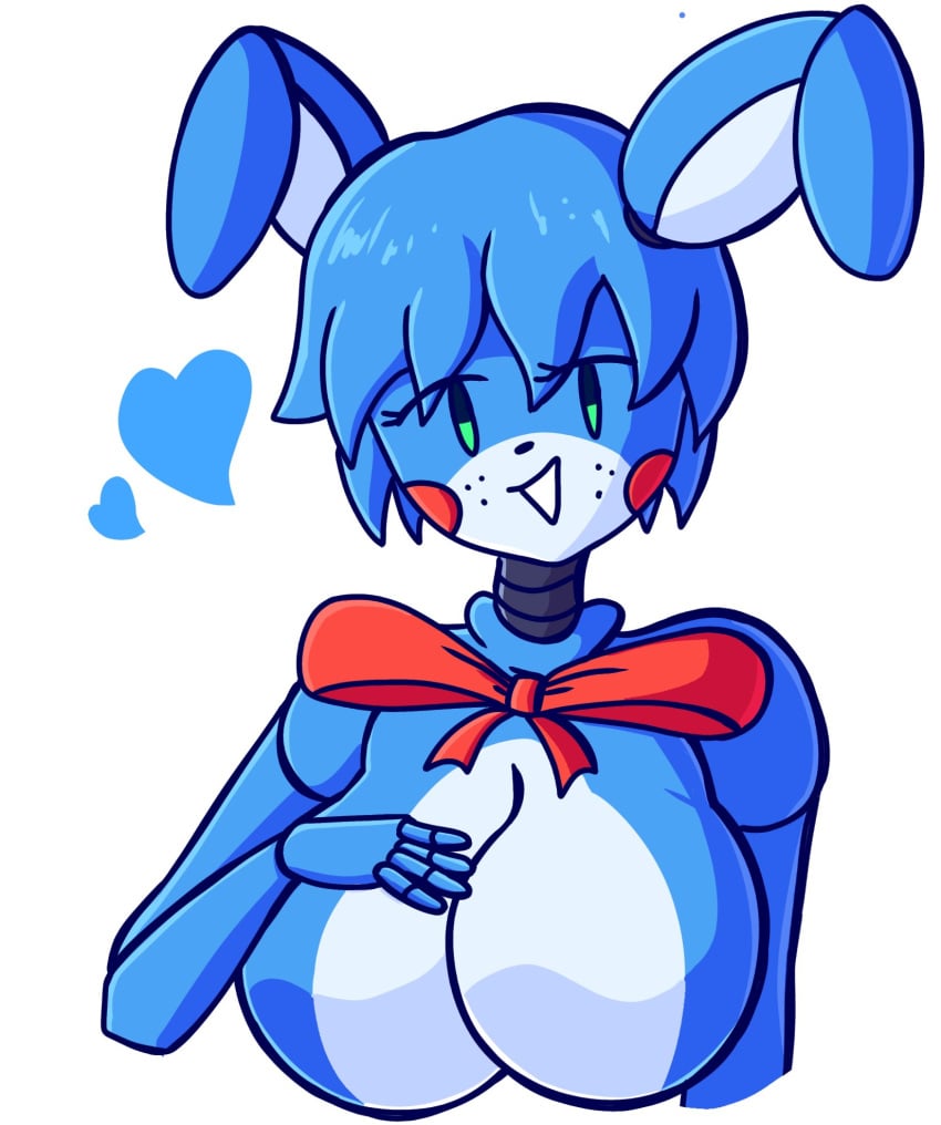 blue_hair bonnie_(fnaf) bonnie_(fnia) bunny_girl cute five_nights_at_freddy's five_nights_in_anime large_breasts parody