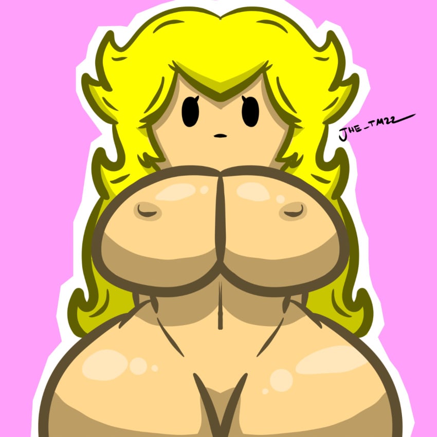 1girls big_breasts blonde_hair cute mario_(series) nintendo paper_mario paper_peach plump princess_peach thetm22 thick thick_thighs thighs wide_hips