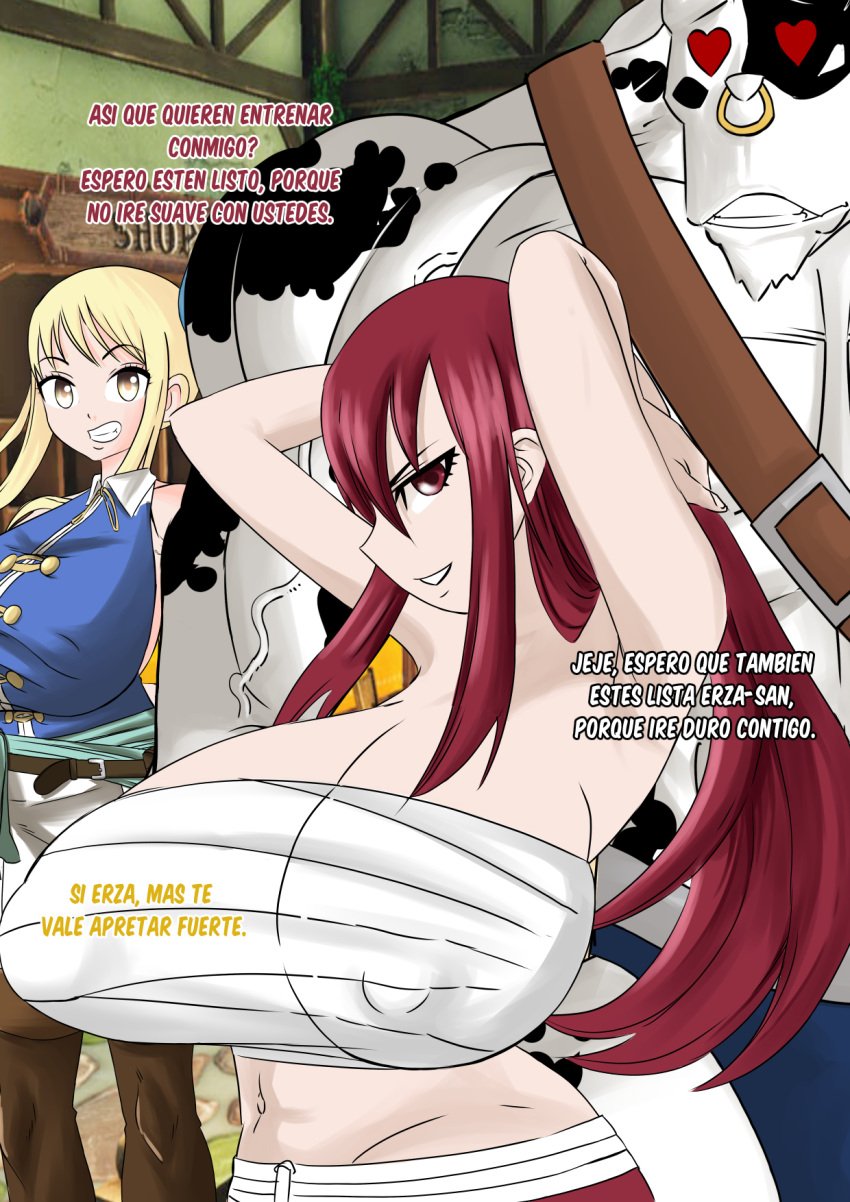 animal_genitalia animal_humanoid big_breasts big_breasts breast_grab breast_press breasts breasts_bigger_than_head erza_scarlet fairy_tail lucy_heartfilia minotaur netorare surprise_party taurus_(fairy_tail)