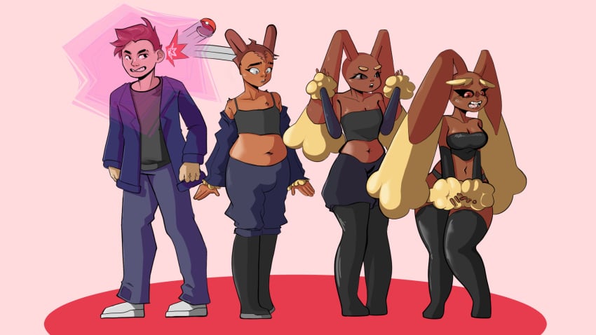 female forced_feminization gender_transformation lopunny lopunnygirl lopunnytf male male_to_female mtf_transformation pokemon pokemon_(species) transformation transformation_sequence