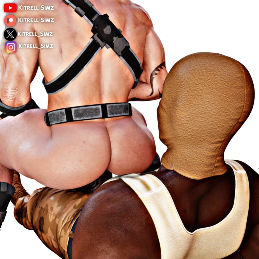 2boys 2humans 3d 3d_model blacked_male bottom_on_top dark-skinned_male dark_skin fat_ass gay gay_anal gay_sex interracial interracial_sex kano_(mortal_kombat) kitrell_simz light-skinned_male light_skin male melanin mortal_kombat mortal_kombat_11 netherrealm_studios sitting_on_penis thrusting_into_ass unseen_male_face