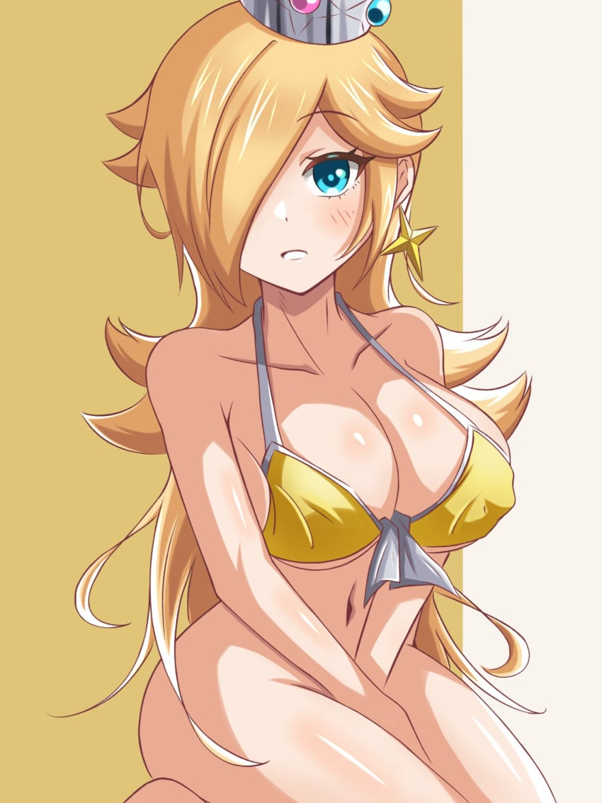 blonde_hair blue_eyes breasts female female_only mario_(series) nintendo princess_rosalina solo super_mario_galaxy yassrosalina