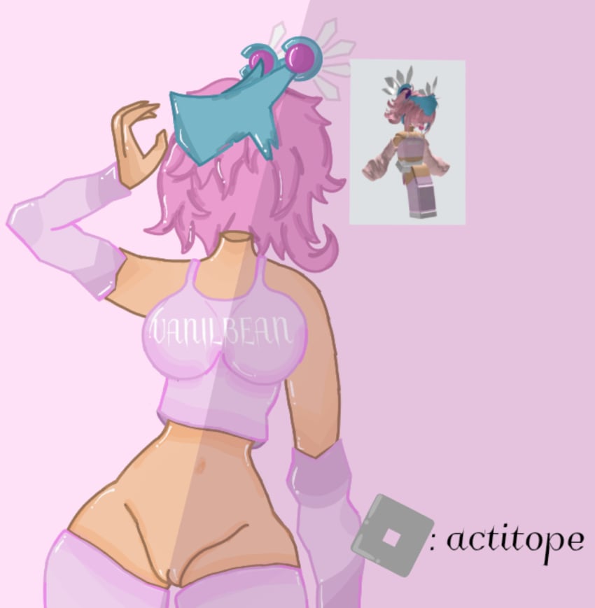 1girls actitope artist_name bottomless breasts female female_focus female_only first_porn_of_character medium_hair murder_mystery_2 pink_hair pussy reference_image roblox roblox_avatar roblox_youtuber robloxian self_upload tagme valkyrie valkyrie_helm vanilbean youtube youtuber youtuber_girl