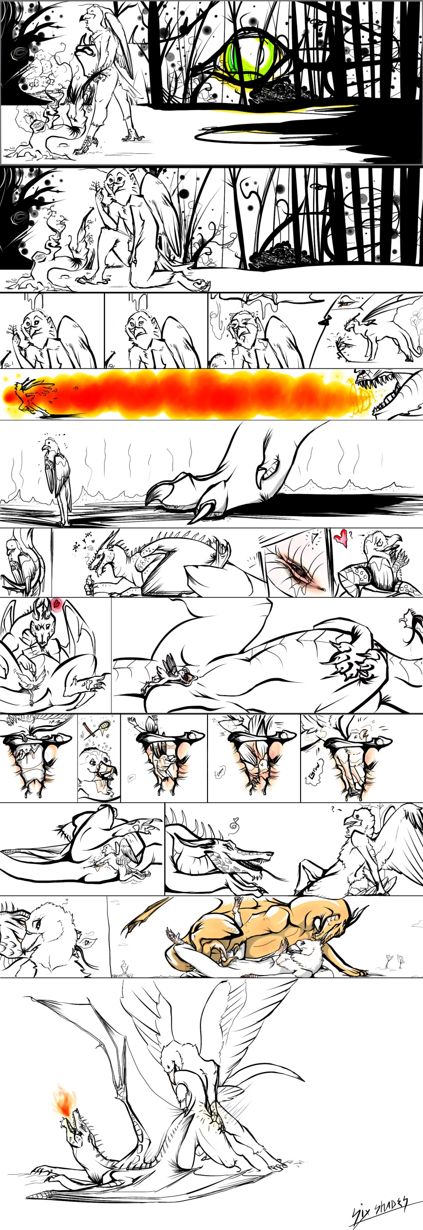 avian bird comic dragon female macro male micro sixshades sizeplay straight